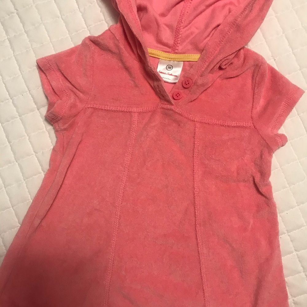 Hanna Andersson beach coverup in pink terry